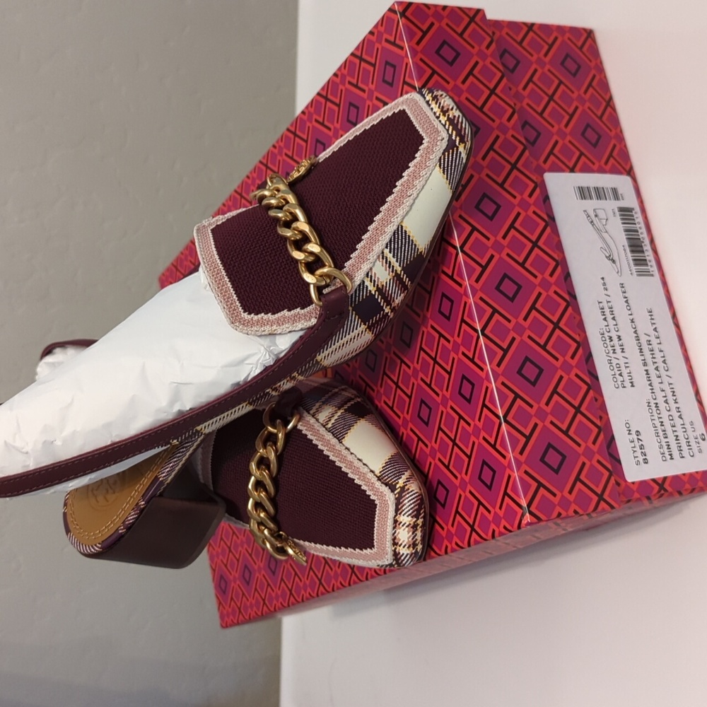 Tory Burch Mini Benton Charm Slingback Loafers*NWB